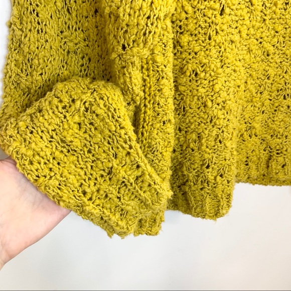 FREE PEOPLE Sunday Shore Cotton Blend Sweater Gold - Picture 4 of 12